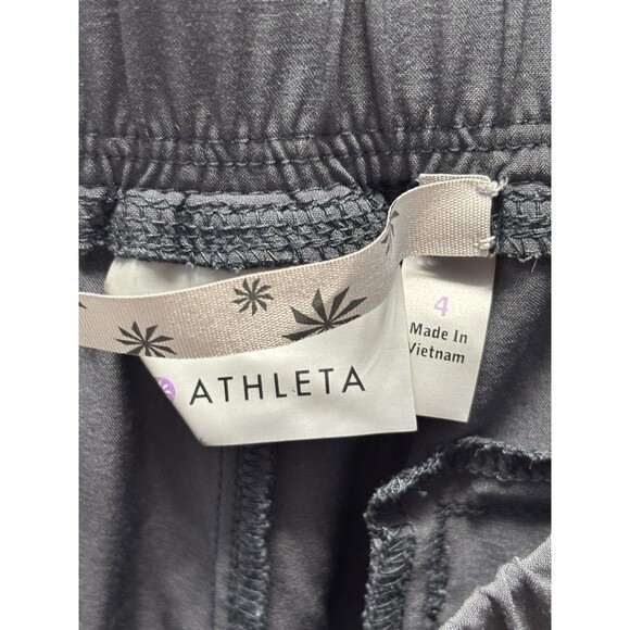 ATHLETA Pants Cropped Womens Size 4  ASPIRE Ankle Pull On Stretch  Black - Picture 13 of 14